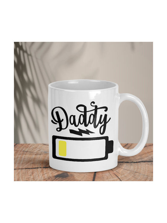 Tasse Keramik "Daddy battery" 1Stück