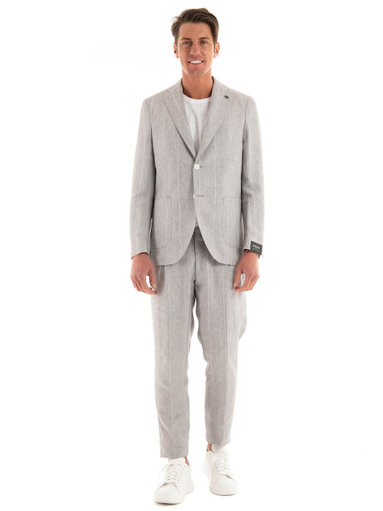 BRERAS Men's Summer Suit Light Grey