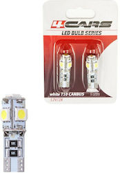 4cars Lămpi T10 LED Alb 2buc