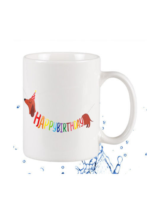 Happy Birthday Tasse Keramik Weiß 296ml 1Stück