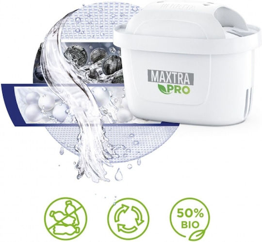 Brita Ανταλλακτικό Φίλτρο Νερού για Κανάτα από Ενεργό Άνθρακα Maxtra Pro 3τμχ
