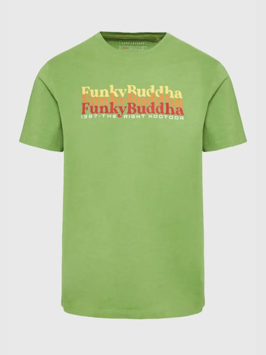 Funky Buddha Herren T-Shirt Kurzarm Grass Green