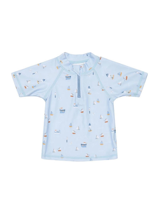 Cl2-81640 Little Dutch Kids Kurzarm-T-Shirt mit Schutz Uv50 Sailors Bay Blau