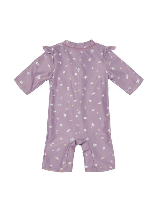 Cl4547-17 Little Dutch Kinder ein Stück Badeanzug mit Unterwäsche mit Schutz Uv Mauve Blossom