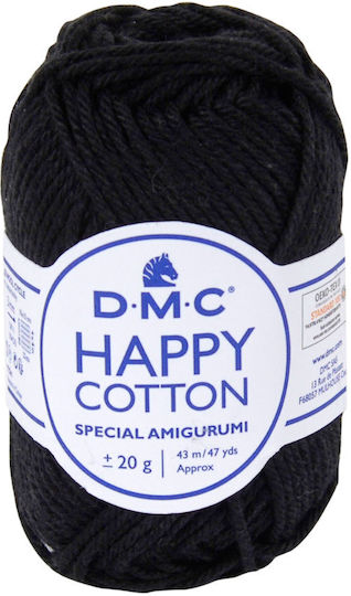 DMC Cotton Knitting Yarn Happy Black 43m 20gr