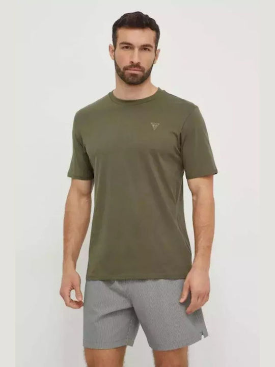 Guess Cn Basic Ανδρικό T-shirt Κοντομάνικο Χακι