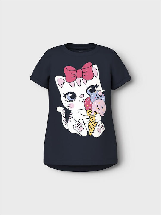 Name It Παιδικό T-shirt Dark Sapphire Cat