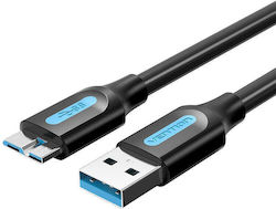 Vention Regulär USB 3.0 auf Micro-USB-Kabel Schwarz 0.5m (COPBD) 1Stück