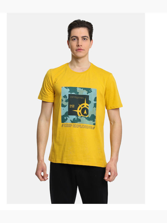 Paco & Co Ανδρικό T-shirt Κοντομάνικο Yellow