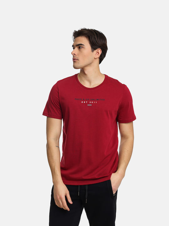 Paco & Co Men's Short Sleeve Blouse Bordeaux (Bordeaux)