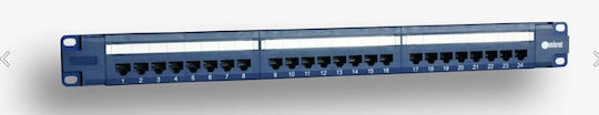 Emiter Patch Panel για Rack 1U 19" Μπλε