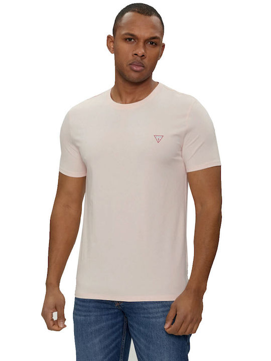 Guess Tricou pentru bărbați cu mâneci scurte Pink