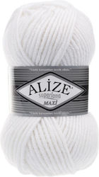 Alize Superlana Maxi Μεικτό Λευκό 100m 100gr