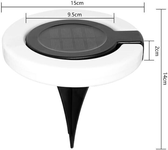 Redled Aufgespießt Solarleuchte 1W 50lm mit Warmes Weiß Licht 3000K IP65 15.5cmx5.5cmcm