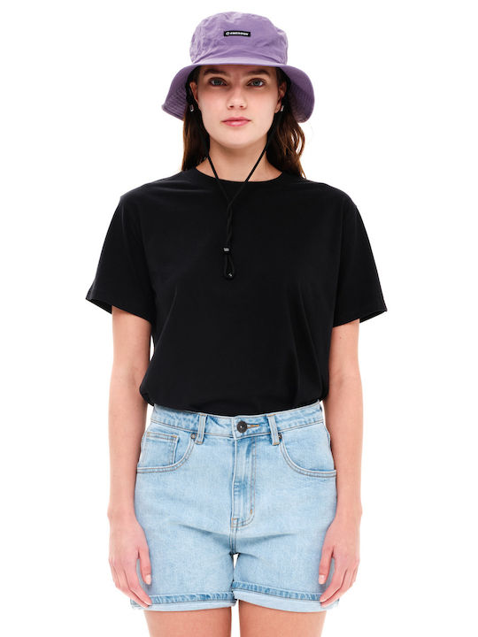 Γυναικείο Oversized Crop T-shirt Μαύρο