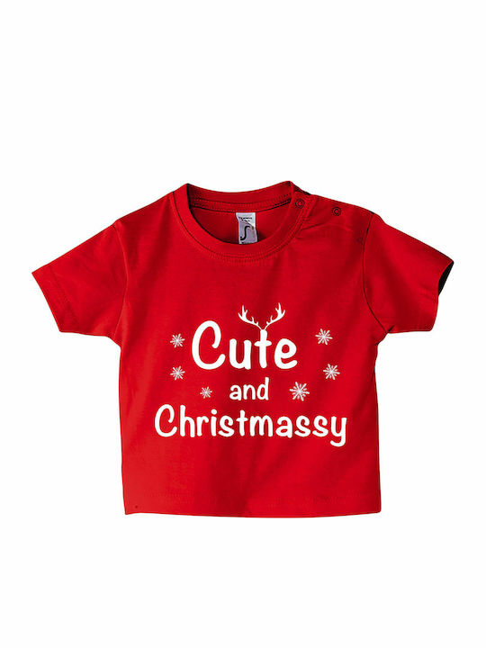 Kids' T-shirt Red Cute And Christmassy