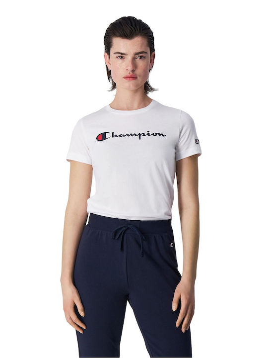 Champion Crewneck Damen T-Shirt Weiß