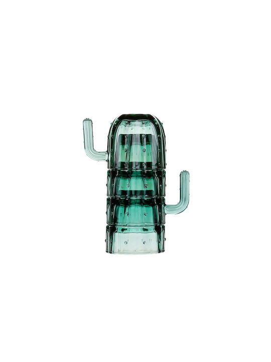 Alpina Σετ Ποτήρια Κοκτέιλ/Ποτού / Νερού από Γυαλί σε Πράσινο Χρώμα 240ml 4τμχ