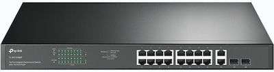 TP-LINK TL-SG1218MP Unmanaged L3 PoE+ Switch with 18 Gigabit (1Gbps) Ethernet Ports and 2 SFP Ports