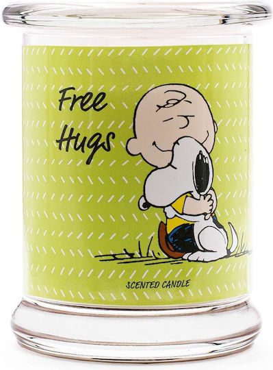 Peanuts Snoopy and Woodstock Ароматна Свещ Free Hugs Буркан Кафяв 250гр 1бр