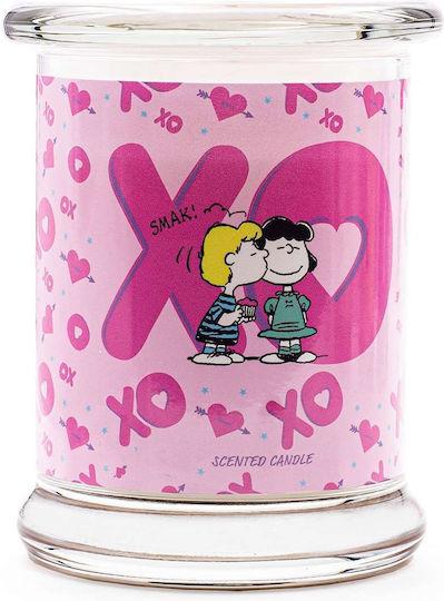 Peanuts Snoopy and Woodstock Ароматна Свещ Xoxo Буркан Розов 250гр 1бр