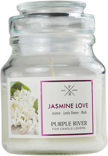 Purple River Aromatic Soy Candle in Jar with Jasmine Perfume 113g