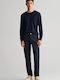 Gant Ανδρικό Chino Παντελόνι Slim Fit (34l) - 1505273 Μπλε Σκούρο