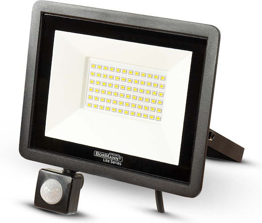 Bormann Blf1930 LED Flood Light 30W Natural White 4000K with Motion Sensor