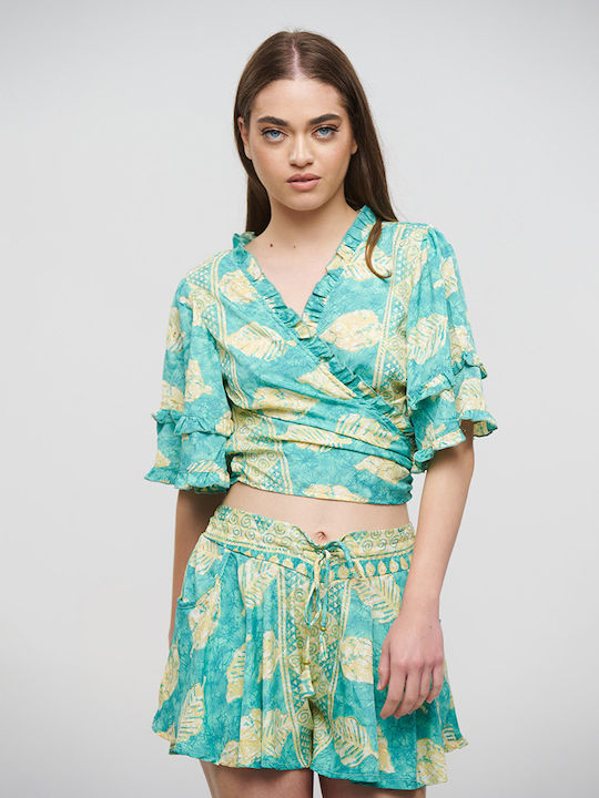 Ble Resort Collection Women's Blouse Turquoise