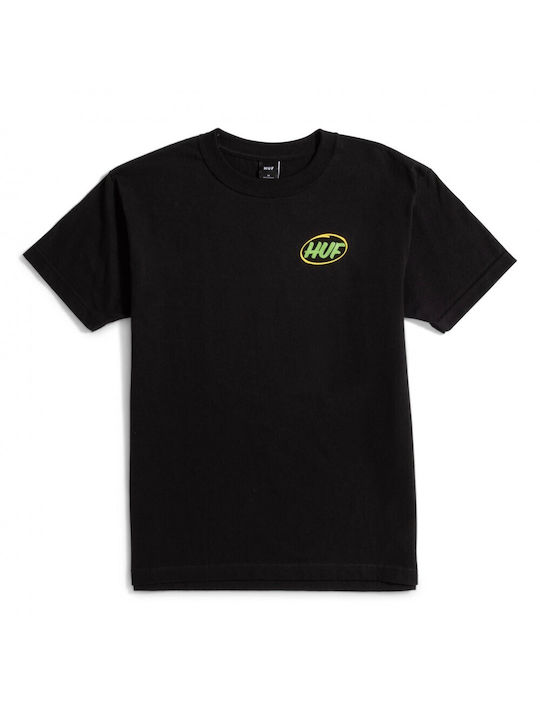HUF T-shirt Bărbătesc cu Mânecă Scurtă Negru