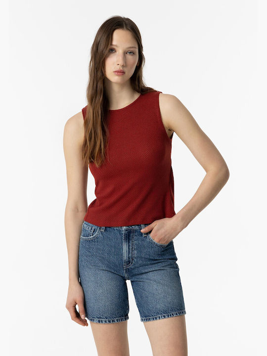 Tiffosi Damen Bluse Ärmellos Orange