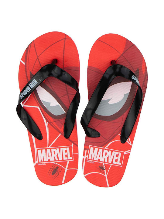 Marvel Παιδικές Σαγιονάρες Spider-Man Κόκκινες