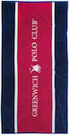 Greenwich Polo Club Red Cotton Beach Towel 180x90cm