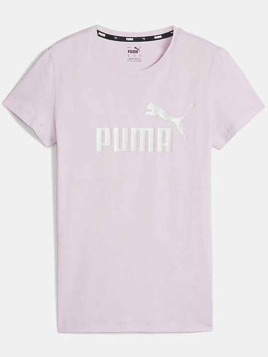 PUMA Logo Women's Athletic T-shirt Pink
