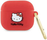 Hello Kitty Husă Silicon în culoarea Roșu pentru Apple AirPods 3