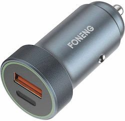 Foneng Car Charger with Ports 1xUSB-A 1xType-C Foneng Car Charger with Ports 1xUSB-A 1xType-C