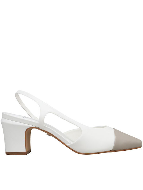 Carrano Leather Beige Heels