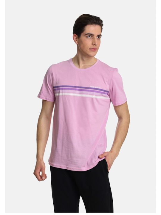 Paco & Co Men's Short Sleeve T-shirt Pink