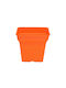 Serinova Pot Plastic Orange 25x21.5x25cm.