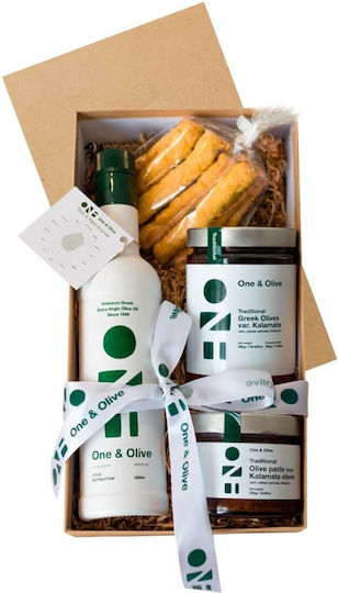 One & Olive Εξαιρετικό Παρθένο Ελαιόλαδο Βιολογικό Προϊόν Gift Box 500ml 4τμχ