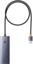 Baseus Ultrajoy Series Lite USB 3.0 Хъб 4 порта с връзка USB-A Бял (B0005280B811-04)