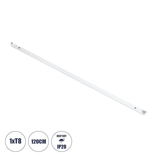 GloboStar Lighting Batten Tubato Single-Ended T8 120cm