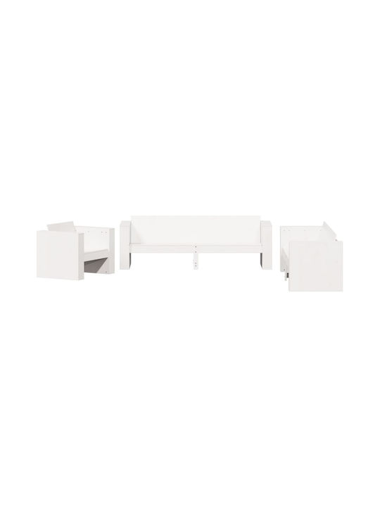 Set Outdoor Lounge White 2pcs