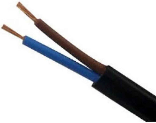 Netzkabel mit Kabeleigenschaften 2x0.75mm² in Schwarz Länge 1m Flexibel