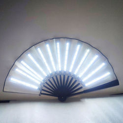 00021 Led Prom Lighting Folding Fan Bar Colorful Atmosphere Group Props, Color: White 00021 Led Prom Lighting Folding Fan Bar Colorful Atmosphere Group Props, Color: White