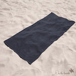 Isadore Lorraine Gray Beach Towel 170x85cm