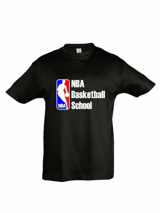 Kids T-shirt Black Nba Basketball School