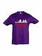 Kids' T-shirt Dark Purple Stranger Things, Upside Down