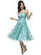 RichgirlBoudoir Midi Dress for Wedding / Baptism with Tulle Turquoise