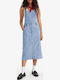 Rochii De Vară Pentru Femei Midi Rochie Denim Albastră